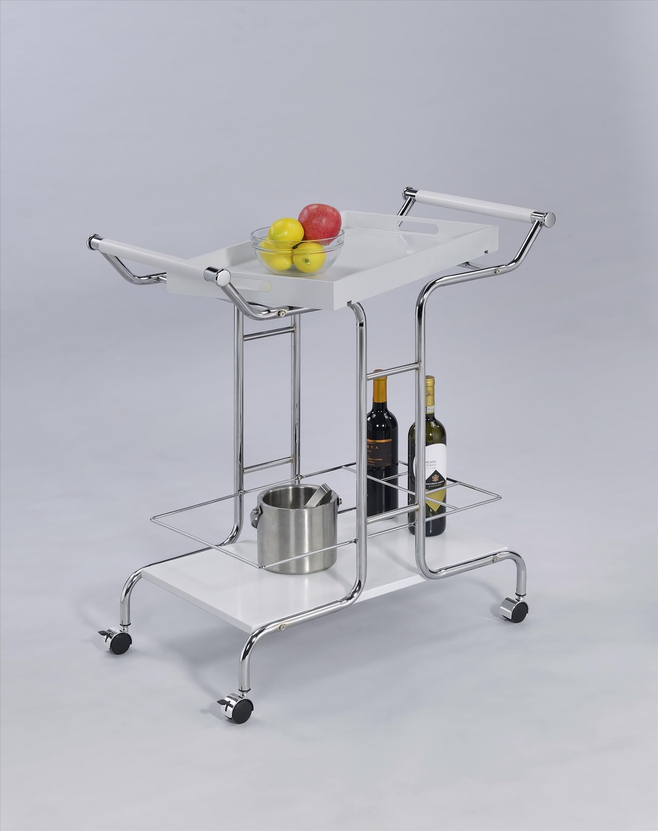 48-628 BAR CART WITH REMOVABLE SERVING TRAY 