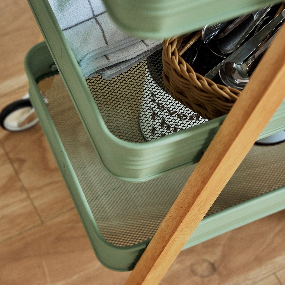 48-480  3-TIER STORAGE CART (WIRE MESH)