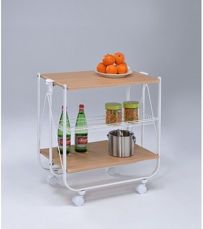 47-238 FOLDABLE WOODEN TROLLEY
