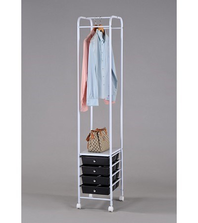 46-384 HANGING RACK W/4 DRAWERS STORAGE CART