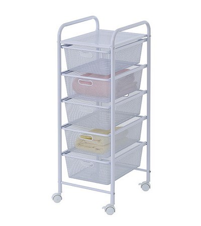 47-055 5 DRAWERS TROLLEY (WIRE MESH)