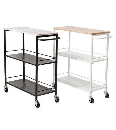 48-556 3 TIER STORAGE TROLLEY WITH TOWEL RACK 