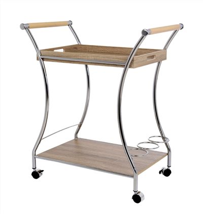 48-627 BAR CART WITH REMOVABLE SERVING TRAY  
