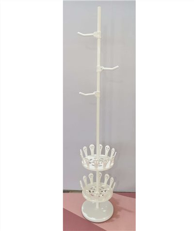 48-694  COAT/HAT STAND WITH 2-TIER SHOES RACK (12 PAIRS)