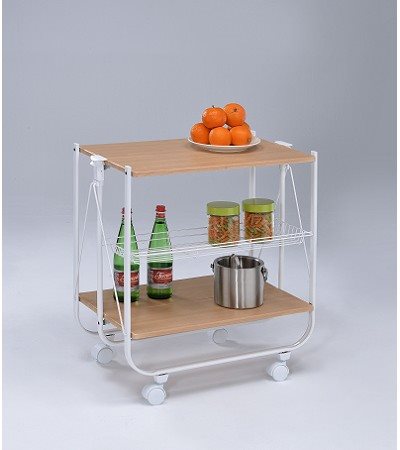 47-238 FOLDABLE WOODEN TROLLEY