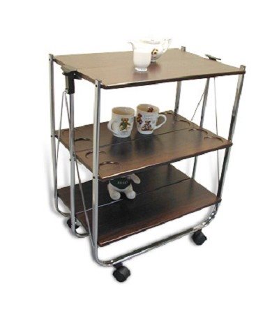 46-002 FOLDABLE WOODEN TROLLEY
