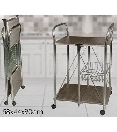 47-179 FOLDABLE WOODEN TROLLEY