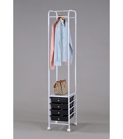 46-384 HANGING RACK W/4 DRAWERS STORAGE CART