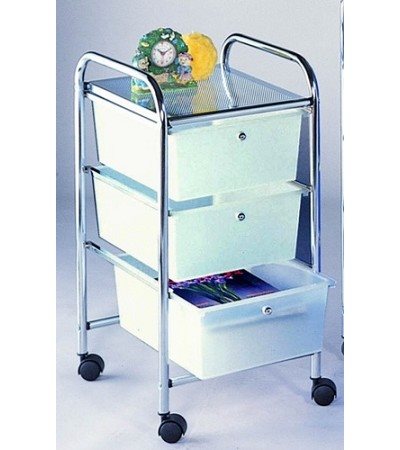 46-677 3 DRAWERS STORAGE TROLLEY