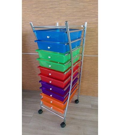 46-982 10 DRAWERS STORAGE TROLLEY
