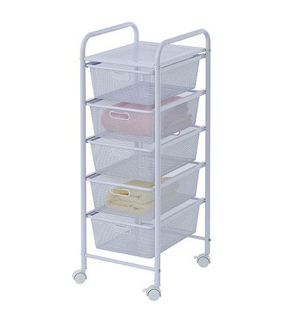 47-055 5 DRAWERS TROLLEY (WIRE MESH)