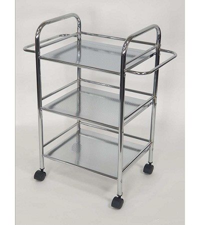 48-570 3 TIER STORAGE TROLLEY WITH TOWEL RACK 