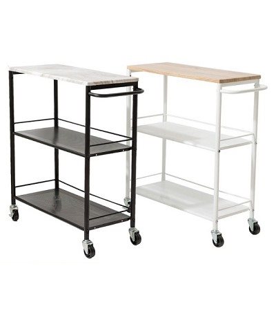 48-556 3 TIER STORAGE TROLLEY WITH TOWEL RACK 
